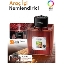 Auhma Af-09 Araç İçi Hava Nemlendirici & Koku Makinesi Hilton Esansı 500ml Aromaterapi Difüzör + Rgb Işıklı
