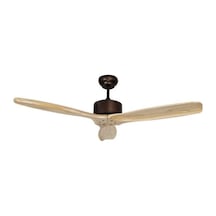 Alsanfan Hardwood Kahverengi Motorlu Krem Rengi Kanatlı Aydınlatmasız Duvar Kumandalı Tavan Vantilatörü 132 CM