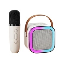 Karaoke Kablosuz Hoparlör Mikrofonlu Rgb Işıklı Bluetooth Speaker Tf Kart/usb Beyaz.gzpde