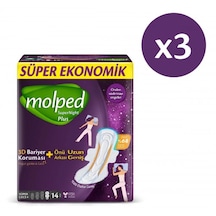 Molped Süpernight 3d Bariyerli Önü Uzun Süper Gece 14 Lü X 3 Adet