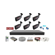 6'Lı 5Mp Sony Lens Ahd Full Paket Güvenlik Kamerası