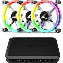 Zalman Zm-lf120a3 Argb Kontrol Üniteli 120mm Kasa Fanı 3-lü Paket