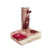Pvc Kutulu Seccade Seti - Kadife Kaplı Yasin - Seccade - Tesbih - (479778384)