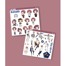 Bluelock-sae İtoshi-parlak Kağıt -2li Sticker Set-telefon Süsleme Blue Lock Beyaz