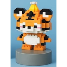 Sevimli Kaplan Mini Yapı Blokları - 3d Puzzle Oyuncak