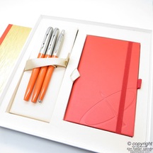 Parker Jotter Original Turuncu İsme Özel Multi Set - Defterli Büy