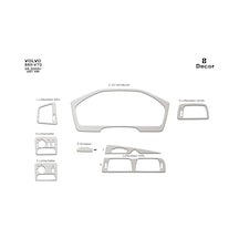 Volvo S60 / V70 Uyumlu Torpido Kaplama 2005-2009 8 Parça Alüminyum