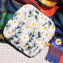 Fochsia 1 Adet 2 Renk Seçenekli Işık Rengi Şık Büyük Kapasiteli Hijyenik Ped Çantası - Portatif Sevimli Cep Düzenleme Çantası Açık Renk