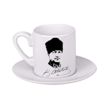 Atatürk Türk Kahvesi Fincanı 002 Beyaz