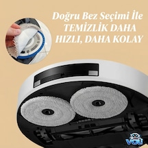 Roborock Q Revo Maxv , Qrevo Pro / S / Plus Robot Süpürge Uyumlu Yedek Mop Bezi 4 Adet