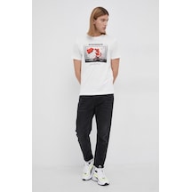 Jack & Jones Jack Jones Erkek T-shırt 12198772-dancer Beyaz