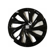 Seat Felicia Uyumlu 14 Inç 4 Adet Piano Black Siyah Jant Kapağı Takımı