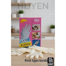 Zenvac Transformacion 6'lı Kutulu Latex Eldiven Hijyenik, Esnek Ve Çok Amaçlı Kullanım İçin 722247 Zenvac29
