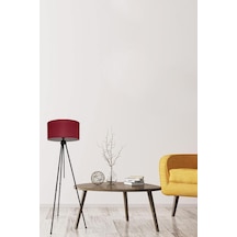 Silindir Başlıklı Bordo Metal Lambader