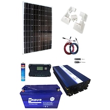 Karavan Solar Paket Sistem 200w Güneş Paneli 1000w İnverter