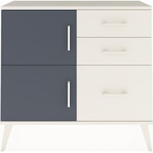 Arges Şifonyer Tek Raflı 3 Çekmeceli 2 Kapaklı 88x30x80 Aytaşı-antrasit/aytaşı Antrasit/aytaşı