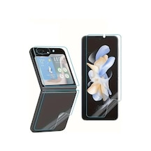 Samsung Galaxy Z Flip 7 Uyumlu Ön+arka Body Şeffaf Ultra Koruyucu Nano Jelatin