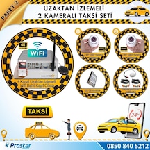 Taksi Kamera Seti 2 Uzaktan İzlemeli 2 Dome Kameralı Wifi 500 Gb
