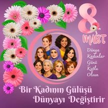 8 Mart Dünya Kadınlar Günü 02 Premium Vinil Pano 160 160 Cm Tek Parça 7