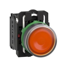 Schneider Electric XB5AW35M5 Ø22 Yaylı Dönüş 1NA+1NK 220-240V Sıva Altı Eksiksiz Işıklı Buton Turuncu