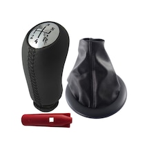 Renault Megane 2 Nikalaj Deri Vites Topuzu Siyah Vites Körük Takı siyah