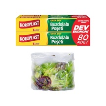 Orta Boy Buzdolabı Poşeti Dev Ekonomi 80'li, Yeni Ekonomik Buzdolabı Poşeti Orta Boy 24x35 Cm, Bpa İçermez, Sızdırmaz Saklama Torbası, Meyve, Sebze, Yemek, Et, Tavuk, Gıda Saklama Torbası