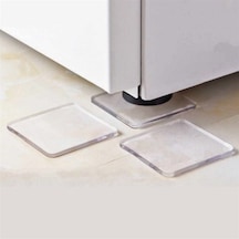 BUFFER® 4 Adet Silikon Şeffaf Koltuk Mobilya Masa Beyaz Eşya Yazı