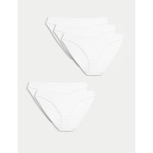 Marks & Spencer 5'li Dikişsiz Bikini Külot Seti T61004287 Beyaz