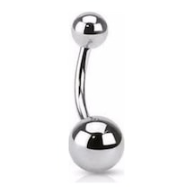 Piercing Göbek Sade Toplu 10 Mm Cerrahi Çelik 316l Gümüş