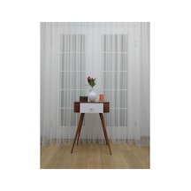 Grek Zemin 1-2,5 Normal Pileli 100 X 250 Cm Tül Perde Kırık Beyaz