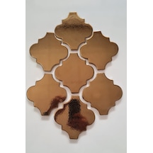 Armada Çini 12x12 Ottoman Düz Arabesk Bronz Çini