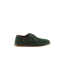 07M0837 Bueno Shoes Yeşil Süet Erkek Düz Ayakkabı