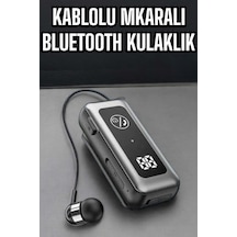 Kablolu Bluetooth Kulaklık Kulak İçi Stereo Mikrofonlu Dijital Göstergeli - Diğer
