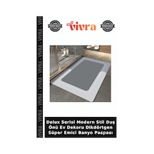 Delux Serisi Modern Stil Duş Önü Ev Dekoru Dikdörtgen Süper Emici Banyo Paspası Dİğer