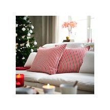 Ikea Vınterfınt Yastık Kılıfı 50 X 50 Cm Kırmızı - Beyaz - Siyah Çok Renkli