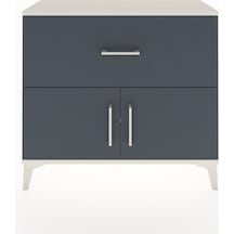 Arges Şifonyer Tek Raflı Tek Çekmeceli 2 Kapaklı 88x30x80 Aytaşı-antrasit Aytası