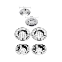 Paslanmaz Metal Süzgeç 2 Li Lavabo Süzgeci Evye Süzgeç Sink Strainer