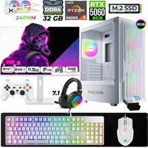 Fazeon Astra X310 R5-5600X 32 GB 1 TB M.2 NVMe SSD 8 GB RTX5060 24.5" Free Dos Masaüstü Oyuncu Bilgisayarı