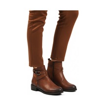 Taba Zümrüt İçi Kürklü Fermuarlı Kaymaz Kadın Bot 547819 Z Taba-zümrüt