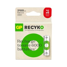 Batteries Recyko 2100 Aa Kalem Ni-mh Şarjlı Pil, 1.2 Volt, 6'lı Kart
