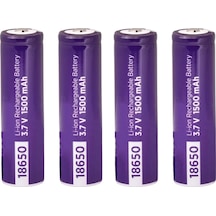 Power-xtra 18650 3.7v 1500mah Li-ion Başlıklı Şarjlı Pil 4 Adet