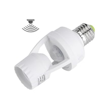 Parcbeny 24272 360 Pır Hareket Sensörlü E27 Lamba Duy Uyumlu Adaptörü Zaman Ayarlı Ac 100v-240