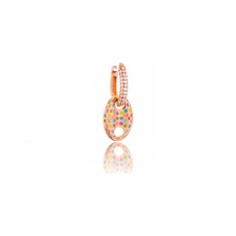 Color Bubbles Gümüş Küpe-320 Rose