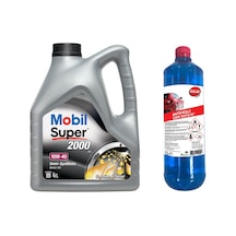 Mobil Super 2000 X1 10W-40 Motor Yağı 4 L + Gojo Antifrizli Cam Suyu 1 L