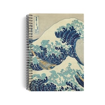 Katsushika Hokusai/the Great Wave Off Kanagawa,1829 Spiralli Defter 05 A5 Çizgisiz 100