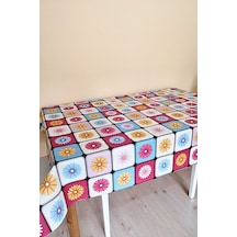 Altı Astarlı Muşamba Masa Örtüsü-farklı Ölçülerde-rnkkr Renkli Çiçekli