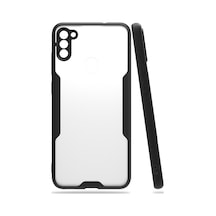 Zhd Samsung Uyumlu Galaxy A11 Kılıf Platin Silikon Siyah