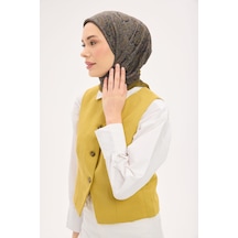 Silk Home Arve Eşarp Etnik Yağ Yeşili 90x90 Çok Renkli