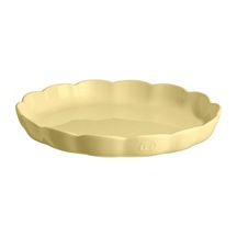 Emile Henry Madeleine Yivli Tart Tabağı, 30 Cm, Vanilya Çok Renkli