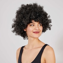 Siyah Renk Kıvırcık Afro Bonus Peruk Çocuk